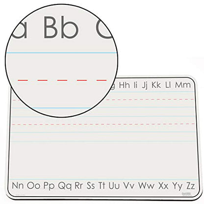 Double Sided Handheld Manuscript Whiteboard, ABC Dry Erase Lap Board, 11" x 17" Handwriting Practice for Kids - color: 2 Sets of Lines