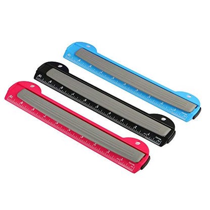 Eagle 3 Hole Punch, Portable Ring Binder 3 Hole Punch, Paper Puncher with Integrated Ruler, 5 Sheets Capacity, for Ring Binders, Office and School Supplies (Black) - color: Black