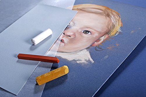 Clairefontaine - Ref 96115C - Pastelmat Pastel Card Pad No.5 (12 Sheets) - 360gsm Card - 30 x 40cm - Assorted Colours - Specially Formulated for Use with Pastels - size: 30 x 40 cm, style: Card Pad No 5
