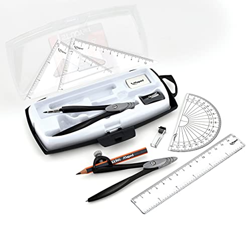 Maped Study Geometry 10 Piece Set - Advanced Student Kit - Precision Tools - Durable & Ergonomic Design - Enhances Creativity - Quality Materials