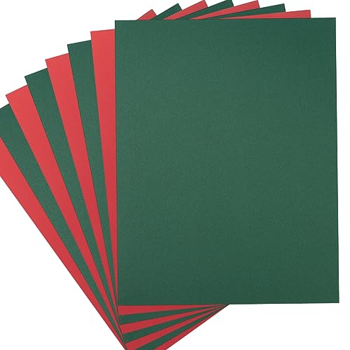 30 sheets Cardstock Paper 8 1/2 x 11 Inches for Crafts and Invitations (Christmas Green Red) - color: Christmas Green Red
