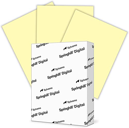 SPRINGHILL CARDSTOCK Paper 8.5” x 11” 67Lb 147gsm 250 Sheets (CANARY) - color: CANARY