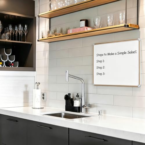 Large Magnetic White Board for Wall,Aluminum & Cork Strip Frame Whiteboard for Office,Presentation Dry Erase Board Wall Mount,Large Whiteboard for School Classroom Huge Whiteboards (18" W x 12" H) - size: 18"W x 12"H