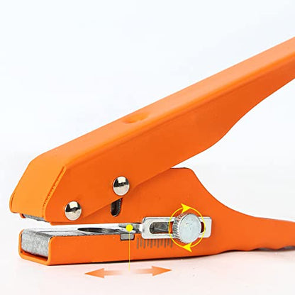 Single Hole Punch, Heavy Duty Hole Puncher, Handheld Paper Hole Puncher, Edge Banding Punching Pliers Punching Tool with Limit Taper Drill＆Taper Drill for Paper Cards, Hard Film, Thin Wood