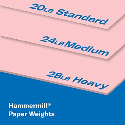 Hammermill 20 lb Pink Printer Paper, 8.5 x 11-3 Ream (1,500 Sheets) - Made in The USA, Pastel - color: Pink, size: 3 Ream | 1500 Sheets, style: Letter (8.5x11)