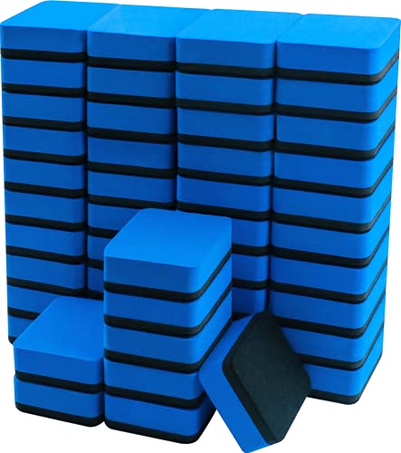 Dry Erase Eraser, 48 Pack Mini Magnetic Whiteboard Erasers for Kids, Students, Classroom, Teacher Supplies, Home and Office (Blue, 2 x 2 x 0.79 Inch) - color: Square/Blue