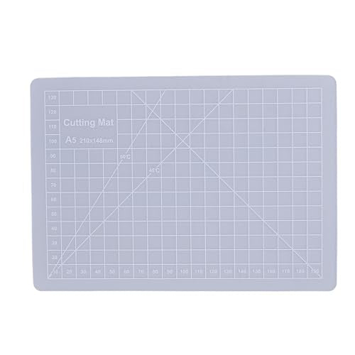 Keenso Crafts Transparent Non Slip Cutting Mat for Precise Crafting Writing Painting for Students Composite PVC (A5 Size) - size: 8.3"L x 5.9"W