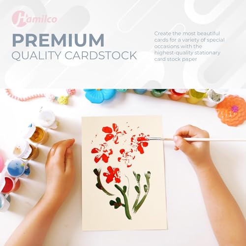 Hamilco Cream White Cardstock Paper 6x9 Blank Index Cards Card Stock 100lb Cover 100 Pack - size: 6" x 9"