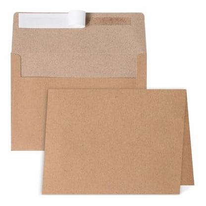 70 Packs A4 Envelopes, White, 4x6 Photo, Self Seal for Invitations, Weddings, Baby Shower, Photos, Postcards, Greeting Cards, Mailing (Kraft, 30 Pack A7 Cards and Envelopes) - color: Kraft, size: 30 Pack A7 (5.31x7.28in) Cards and Envelopes