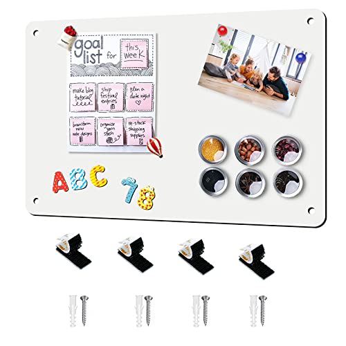 Magnetic Board 17.5" x 11.4" Magnet Bulletin Board is Suitable for displaying Notes, Photos,Magnetic Letters,Suitable for Walls, refrigerators, cabinets, etc - color: White, size: 1Pack