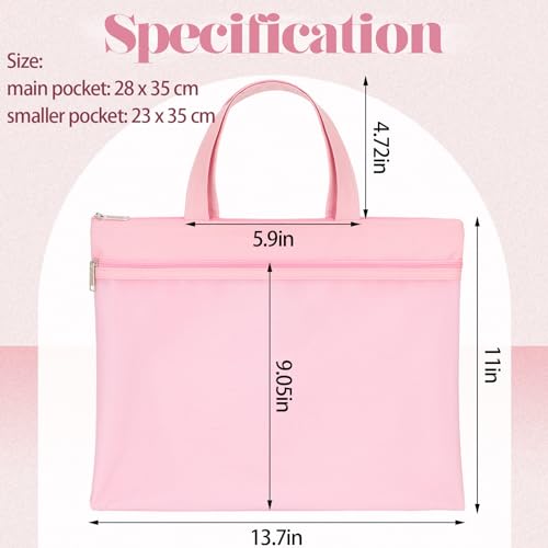 PerKoop 8 Pcs 11x13.7 Inch Mesh Zipper Pouch with Handle, Waterproof Student Book Pouch Bags, Large Classroom File Organizers, A4 Foldable Document Storage Bag for School Office Supplies, 4 Colors