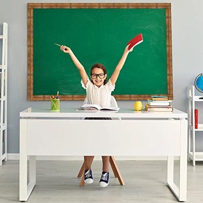 Zonon 65 Feet Wood Grain Classroom Bulletin Board Borders 1 Roll of Brown Bulletin Board Straight Borders Trim for Back to School Classroom School Decoration Whiteboard - style: Wood Grain