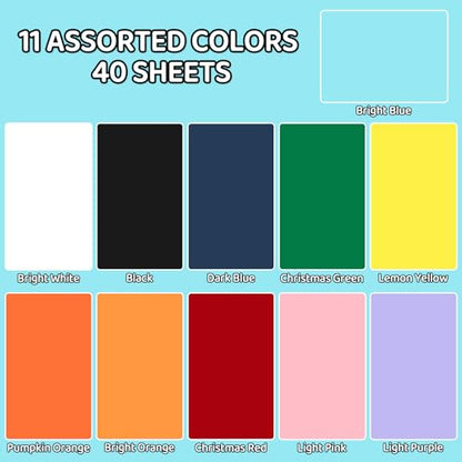 Cardstock 8.5 X 11, 40 Sheets Light Blue Card Stock, 65lb/ 180gsm Copy Paper, Cardstock Printer Paper for Art, Drawing, Invitations, DIY Cards, Craft, Construction, School & Office Supplie - color: Light Blue, size: 40Sheets