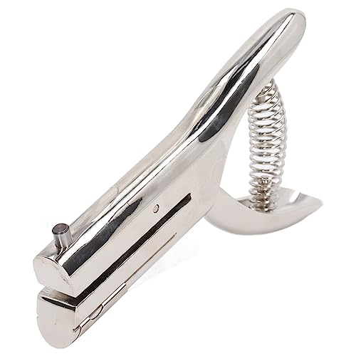 Generic Heavy Duty 6mm Dia Round Single Circle Hand Held Hole Punch for Paper 20 Sheets, Stainless Steel for Office School Home