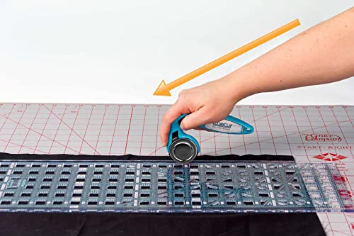 3 Rectangle Quilting Rulers and My Comfort Rotary Cutter Kit | Includes 6x24 Quilting Ruler, 6x12 Ruler, 3x18 Ruler & Ergonomic 45mm Rotary Cutter