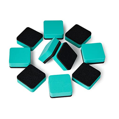 Favourde 48 Pack Magnetic Whiteboard Dry Erase Erasers Chalkboard Cleansers for Classroom, Home and Office (Green, 1.97 x 1.97 Inch) - color: Green