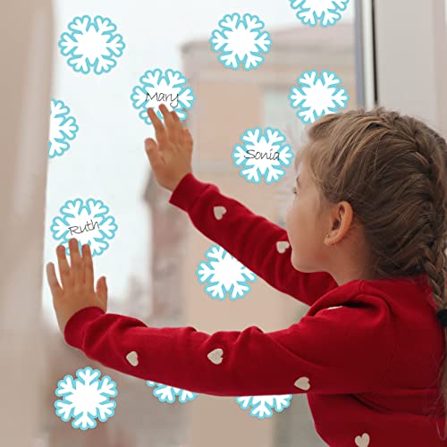Geyee 100 Pcs Snowflake Cutouts Bulk Winter Bulletin Board Cutouts Decorations Paper Snowflakes DIY Snowflake Accents for Kids Classroom Party Supply(3.5 Inch) - size: 3.5 Inch