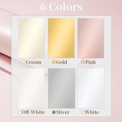 36 Sheets Shimmer Pearlescent Cardstock 8.5" x 11" 230gsm/85lb, 6 Colors | Thick Glitter Metallic Printer Paper, Double-Sided for Invitations, Card Making, DIY Craft, Certificates, Weddings - style: 36pcs Multicolor 8.5x11Inch
