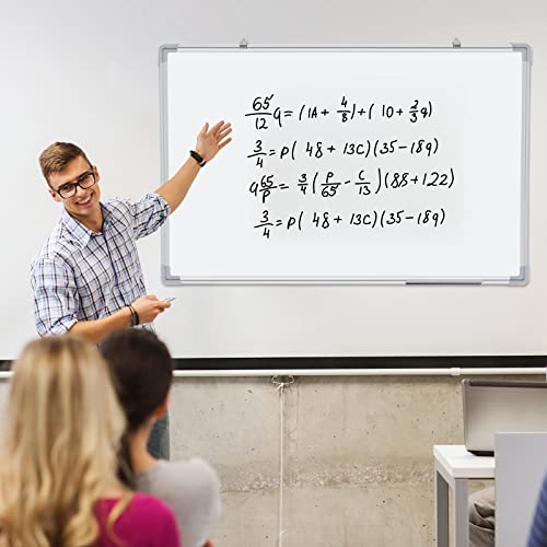 Tinlade 3 Pack Dry Erase Boards, Magnetic Dry Erase White Board Bulk Silver Aluminum Framed Whiteboard Message Presentation Wall Mounted for School Office and Home(36 x 24 Inch) - size: 36 x 24 Inch