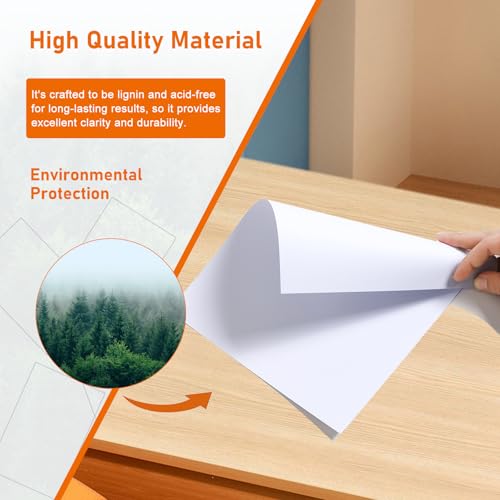 Guakicae 100 Sheets White Cardstock 8.5 x 11 Certificate Paper, 92lb Heavyweight Card Stock Printer Paper for DIY Cards Making, Crafting, Memus, Business Cards, Wedding Invitations - color: White, size: 100 Sheets