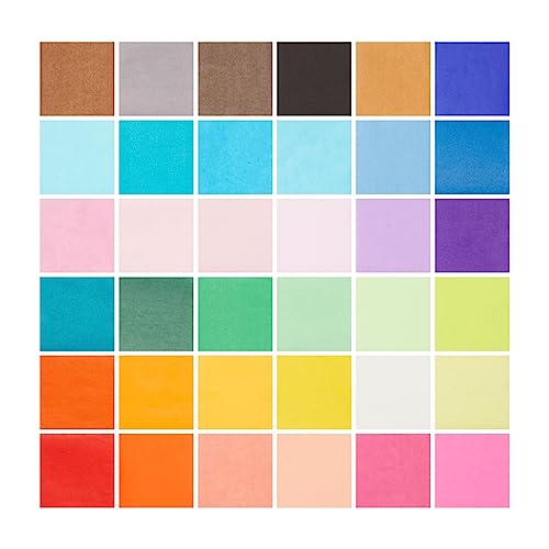 Juvale Tissue Paper Squares for Crafts in Box - 2 x 2 In, 7200 Pack, 36 Assorted Colors - Precut Colored Square Paper for Gift Wrapping & Scrapbooking