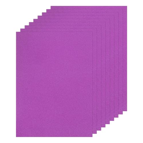 MECCANIXITY 10 Sheet Purple Glitter Card Stock, 8"x11" A4 Shimmer Paper,250gsm One-sided Cardstock for DIY Crafts, Scrapbooking, Party Decorations, Invitations - color: Purple