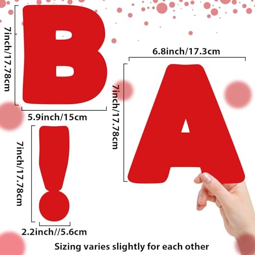 Qyeahkj 150 PCS Large 6" Font Letters and Punctuation Set, Red Classroom Alphabet Cutout for Bulletin Board Display Home School Class Decoration, A Great Helper to Inspire Students' Learning Interest - style: Vibrant Red