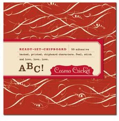 COSMO CRICKET Ready Set Chipboard Adhesive Back Printed Letters 33/Package, Be Good