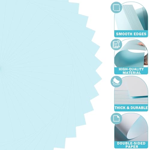 20 Sheets Light Blue Cardstock 12" x 12" Card Stock 250gsm/92lb Thick Construction Paper for Cricut, Scrapbook, Crafts, Card Making UAP34LB20 - color: Light Blue