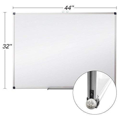 XIWODE 32x44 Inch Large Magnetic Dry Erase Board, Wall-Mounted Whiteboard Silver Aluminum Frame, Smooth Durable No Ghosting for Home School Office Conference - color: Silver, size: 32x44 Inches