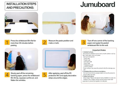 Self-Adhesive Dry Erase Whiteboard Sticker, 31.50" x 15.75" Magnetic Receptive White Board Wall Film, No Ghosting, Easy Write & Clean | Peel & Stick for Office, Home & Classroom,Incl. Accessories - size: 31.50" x 15.75"