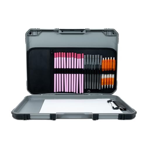ArtBin 6838AG Sketch Board, Portable Drawing Surface with Internal Art & Craft Storage, Grey