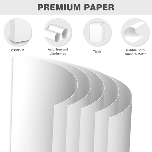 Cardstock 5x7, 110 Sheets, White Card Stock, 5x7 Cardstock Paper, 75lb/ 200gsm Heavyweight Blank Cards for Printer,DIY,Wedding Invitations, Thankyou Cards, Postcards - color: White, size: 5x7IN-110 Sheets