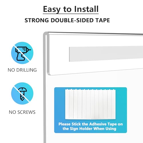 MaxGear Acrylic Sign Holder 11 x 17 Wall Mount with Tape, 6 Pack, Vertical | Strong Double-Sided Tape, Easy Insert and Replace Paper, Poster, Document and Flyer, Acrylic Frame for Office, Home, Store - size: 11"x17"-6Pack, style: Vertical
