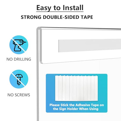 MaxGear Acrylic Sign Holder 11 x 17 Wall Mount with Tape, 6 Pack, Vertical | Strong Double-Sided Tape, Easy Insert and Replace Paper, Poster, Document and Flyer, Acrylic Frame for Office, Home, Store - size: 11"x17"-6Pack, style: Vertical