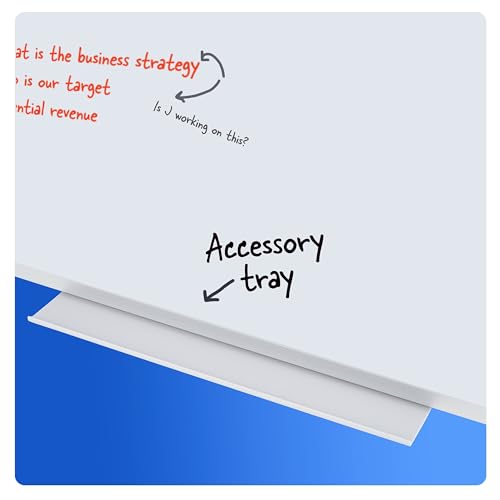 Mead Dry Erase White Board, 36" x 24" Magnetic Whiteboard for Office School or Home, Horizontal/Vertical Mount, White/Silver (SM85356) - size: 36"W x 24"H