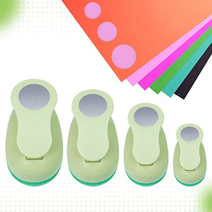 UCEC Craft Hole Punch, 2+1.5+1+5/8Inch Circle Punch, Circle Hole Punch, 4 Pcs Paper Punches for Crafting, Cardboard, Office Supplies, Back to School Supplies - size: 4pack, 5/8+1+1.5+2in