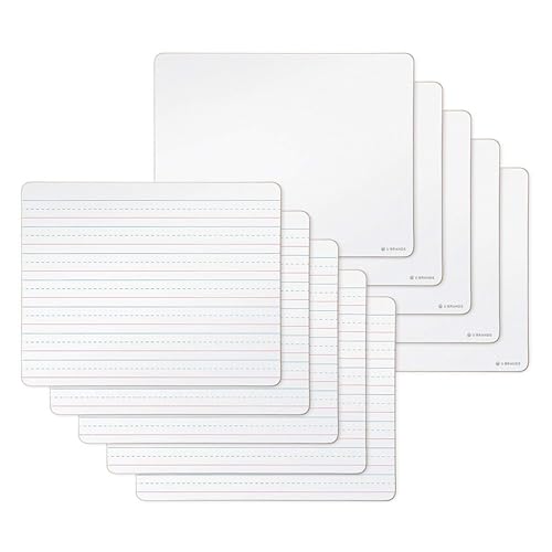 U Brands Dry Erase Lapboards, 10 Pack, 9" x 12", Double-Sided Small Whiteboards for School, Student Lapboards for Classroom, School & Homeschool Supplies, Portable Mini Whiteboard Set - style: 10 Count
