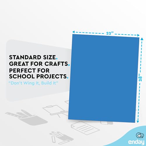 Emraw Poster Board Lightweight Craft Backing Boards for Presentations Office Sign Blank Painting Board Smooth Surface Poster Sheets for School Pack of 5 (Dark Blue) - color: Dark Blue