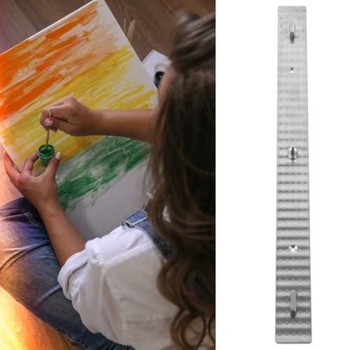 Sewroro Animation Peg Bar, 3 Hole Punch Paper Positioning Tool, Stainless Steel Fixed Paper Ruler for Drawing, Sketching, Comic Drafting and DIY Cartoon Creation, 9. 84 x 0. 79 in