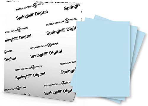 SPRINGHILL CARDSTOCK Paper 8.5” x 11” 67Lb 147gsm 250 Sheets (BLUE) - color: BLUE