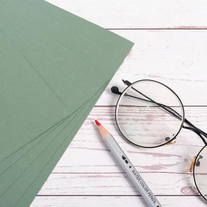 30 Sheets Cardstock Paper 8 1/2 x 11 Inches, Sage Green | For Crafts and Invitations - color: Sage Green