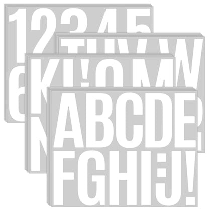174 Letter Stickers Vinyl Alphabet Stickers Large Mailbox Numbers Self Adhesive Scrapbooking Sticker for Address Number Classroom Bulletin Board Home Crafts Notebook Laptop Poster(15,White,3 Inch) - color: White, size: 3 Inch