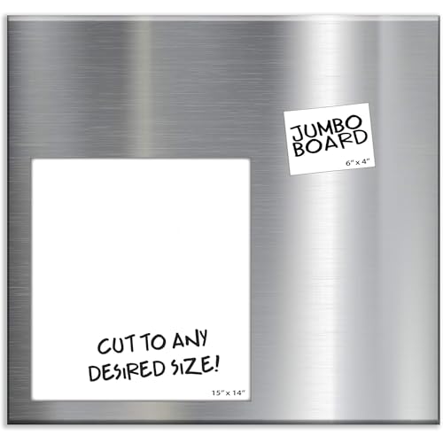 Magnet and Message Board Extra Large 30 x 28 x 0.7 Inch Magnet and Message Board | Mountable Steel Bulletin Board (Silver) - size: XL (30x28)