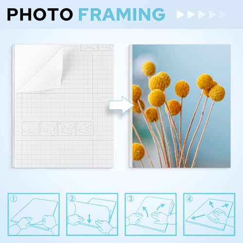 AUEAR, 10 Pack White Self Adhesive Foam Boards 11x14x3/16" with Self-Adhesive Back - Photo Mounting, School Presentations, Arts & Crafts - Easy Peel & Stick, Perfect for Home Decor & Student Projects - size: 11x14