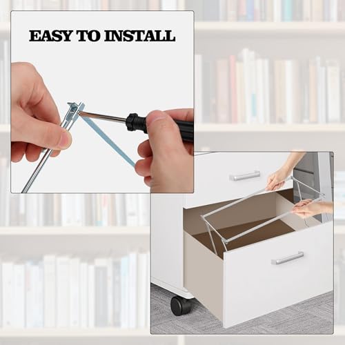 Heavy Duty Steel Hanging File Frame,Letter Size Hanging File Folder Frame,Adjustable Length 11" to 18",4 Packs(Without Folders) - style: 4 Packs