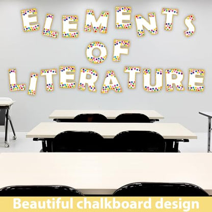 Qyeahkj 300PCS Large 7" Font Letters and Punctuation Set White with Confetti Classroom Alphabet Cutout for Bulletin Board Display Home School A Great Helper to Inspire Students' Learning Interest - style: Confetti