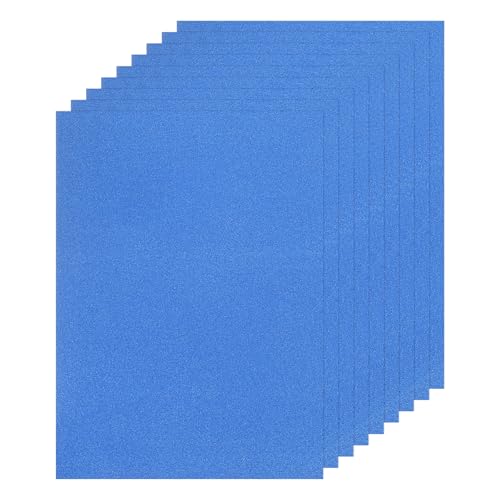 MECCANIXITY 10 Sheet Dark Blue Glitter Card Stock, 8"x11" A4 Shimmer Paper,250gsm One-sided Cardstock for DIY Crafts, Scrapbooking, Party Decorations, Invitations - color: Dark blue
