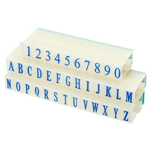 PATIKIL Detachable Number Letter Stamp, 13mm Plastic 9+26 Digits Font Size 2 Numeral 0-9 Alphabet A-Z Combination Set for Card Tag Scrapbook Craft Making Teaching - size: 37*18.5*11.5mm