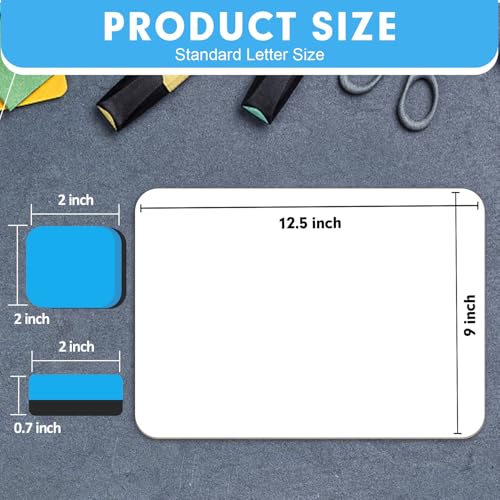 Dry Erase LapBoards, PANDRI 26 Pack Double Sided 12.5 x 9 Inch Whiteboards with 26 Erasers, Dry Erase Boards for Office Students Classroom Teacher Supplies - size: 26 PACK